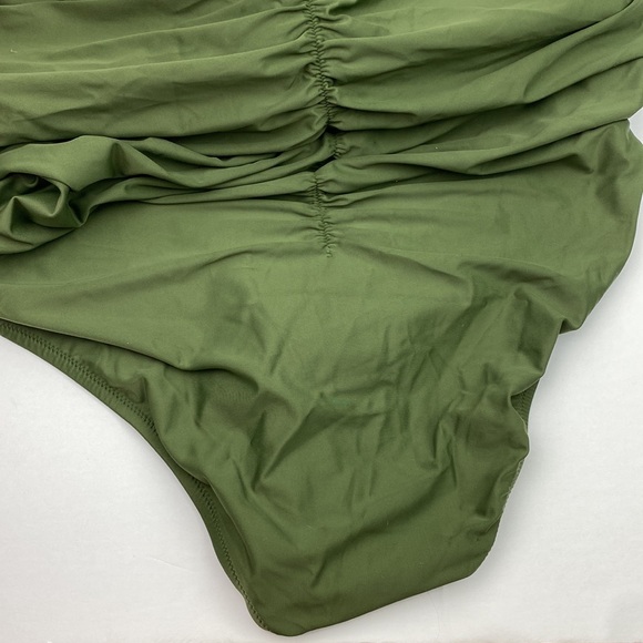 NWT J. Crew | Safari Green Sweetheart Ruched One Piece Swimsuit 22 Plus - Picture 11 of 11
